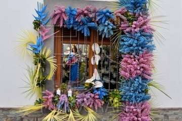 Telde pide la protección de María Auxiliadora con el rezo del 'Regina Coello' (Foto Francisco Javier Santana)